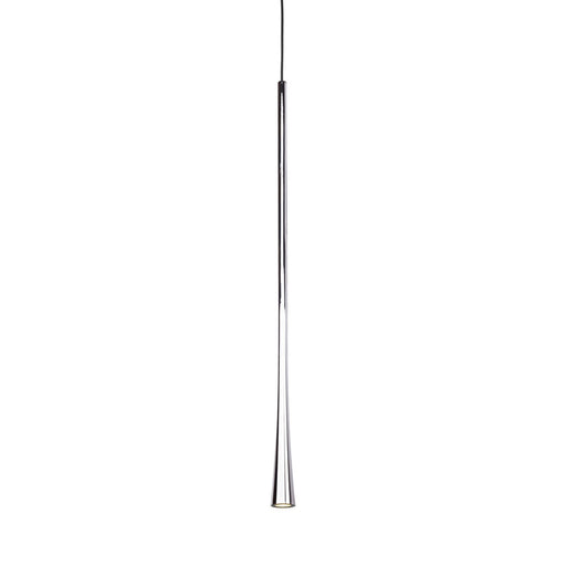 Kuzco Taper 24in 1-Light Pendant | Modern Chrome and Acrylic Lens | Kitchen Island & Dining Room Accent | 510lm 3000K 90CRI | Model PD15824-CH