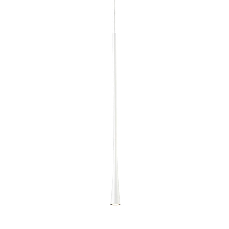 Kuzco Taper 24in LED Pendant | White and Acrylic Lens | Kitchen Island & Dining Room | 510lm 3000K 90CRI Dimmable | Model PD15824-WH