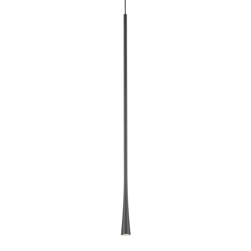 Kuzco Taper 32in LED Pendant | Modern Black Aluminum and Acrylic Lens | Kitchen Island & Dining Room | 1.25 x 1.25 x 31.5 in | Model PD15832-BK