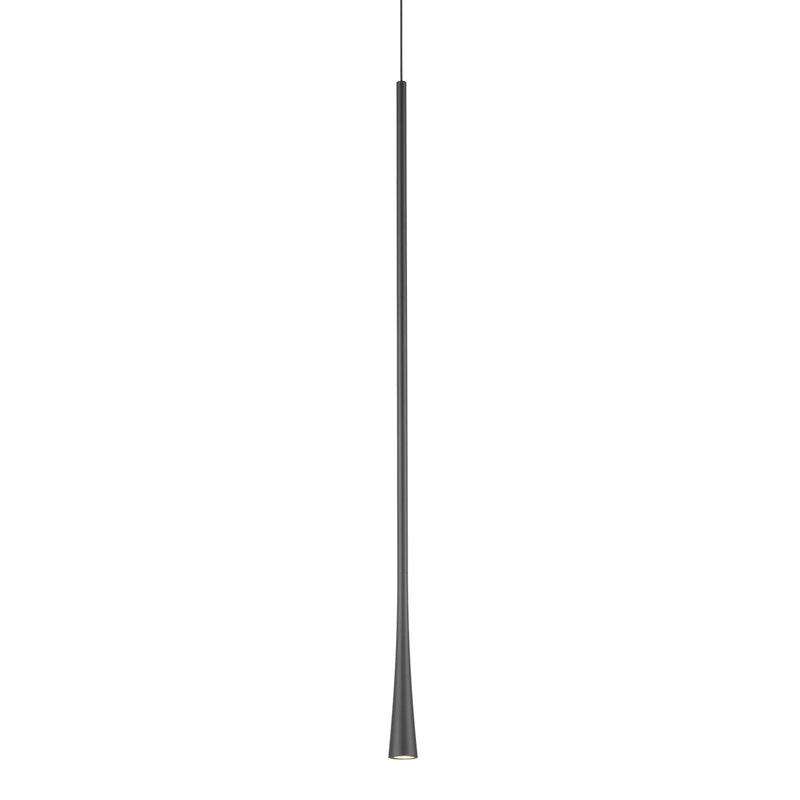 Kuzco Taper 32in LED Pendant | Modern Black Aluminum and Acrylic Lens | Kitchen Island & Dining Room | 1.25 x 1.25 x 31.5 in | Model PD15832-BK