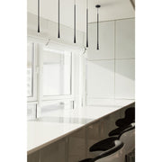 Kuzco Taper 32in LED Pendant | Modern Black Aluminum and Acrylic Lens | Kitchen Island & Dining Room | 1.25 x 1.25 x 31.5 in | Model PD15832-BK
