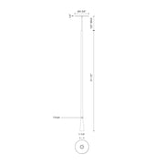 Kuzco Taper 32in LED Pendant | Modern Black Aluminum and Acrylic Lens | Kitchen Island & Dining Room | 1.25 x 1.25 x 31.5 in | Model PD15832-BK