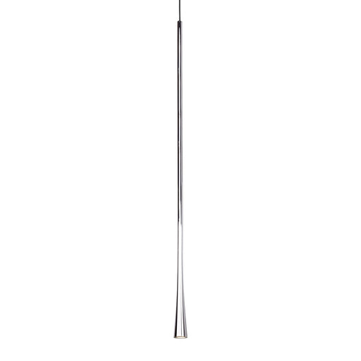 Kuzco Taper 32in 1-Light LED Pendant | Modern Chrome and Acrylic Lens | Kitchen Island & Dining Room | 31.5 x 1.25 in | Model PD15832-CH