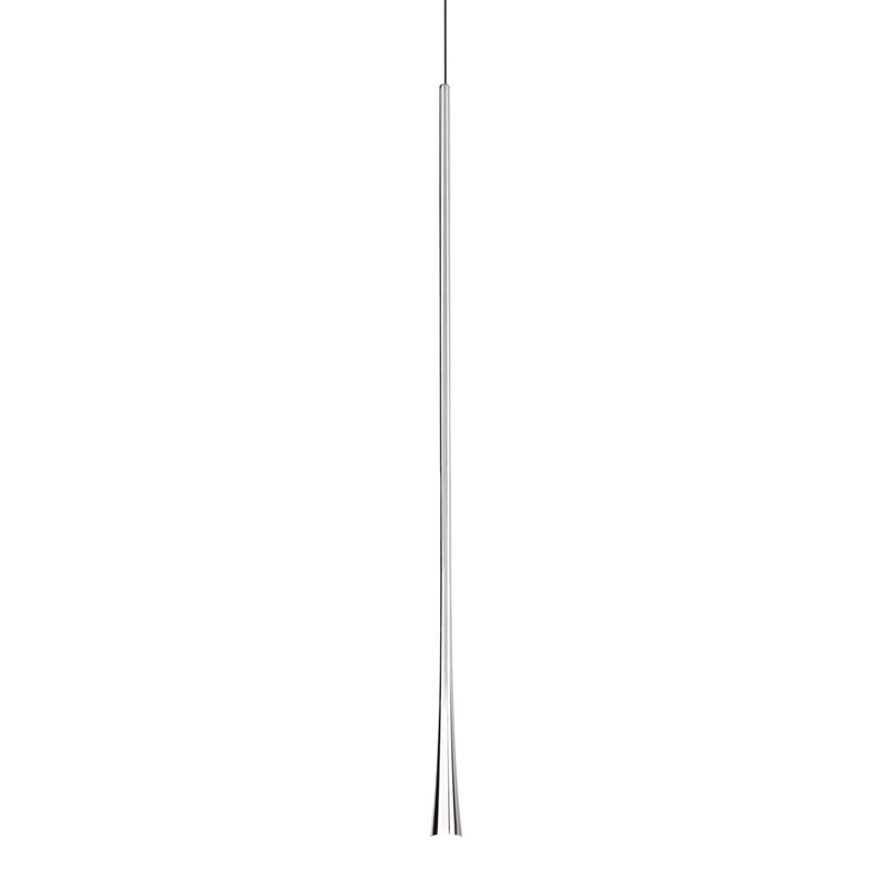 Kuzco Taper 32in 1-Light LED Pendant | Modern Chrome and Acrylic Lens | Kitchen Island & Dining Room | 31.5 x 1.25 in | Model PD15832-CH