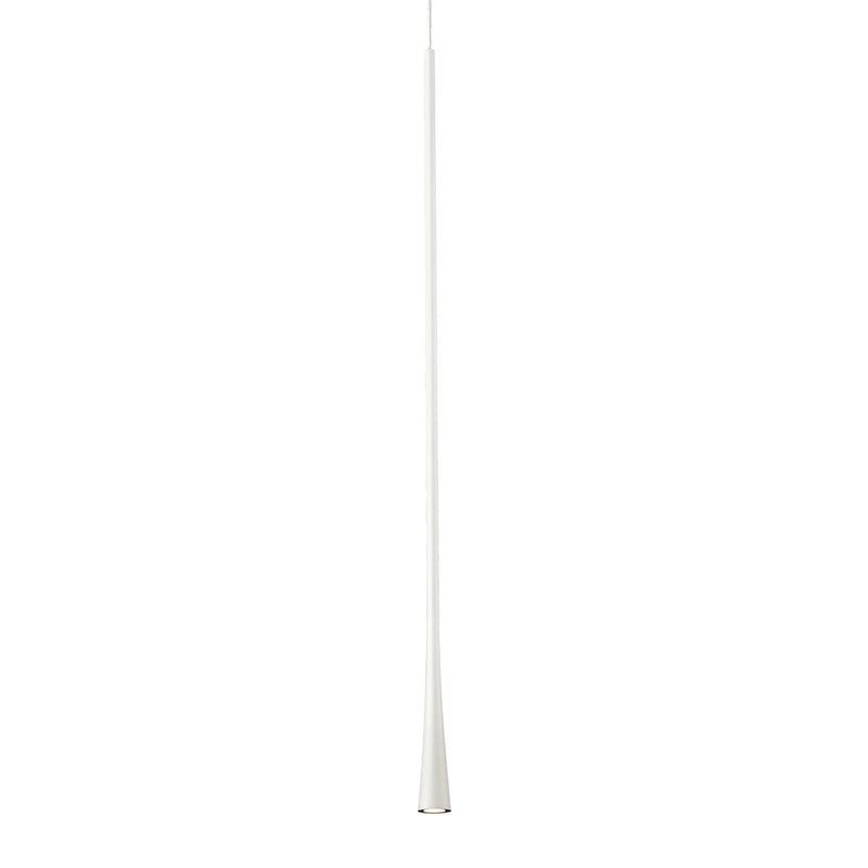 Kuzco Taper 32in 1-Light LED Pendant | White and Acrylic Lens | Dining Room & Kitchen Island | 31.5 x 1.25 in | Model PD15832-WH