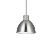 Kuzco Chroma 6in 1-Light Pendant | Brushed Nickel and White Acrylic Diffuser | Kitchen Island & Dining Room | 6 x 6 in | Model PD1706-BN