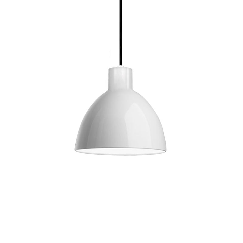 Kuzco Chroma 6.25in 1-Light Pendant | Modern Black Aluminum and White Acrylic | Kitchen Island & Dining Room | 6.25 x 6.25 in | Model PD1706-WG