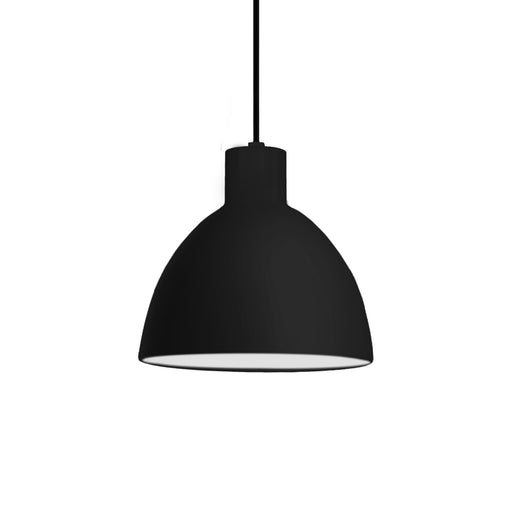 Kuzco Chroma 9in 1-Light LED Pendant | Modern Black and White Acrylic Diffuser | Kitchen Island & Dining Room | Model PD1709-BK