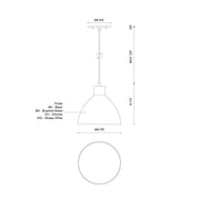 Kuzco Chroma 9in 1-Light LED Pendant | Modern Brushed Nickel and White Acrylic Diffuser | Kitchen Island & Dining Room | Model PD1709-BN