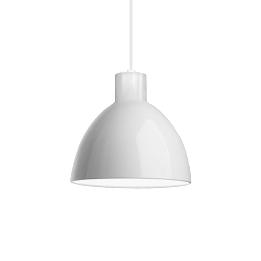 Kuzco Chroma 8.62in LED Pendant | Modern Brushed Nickel Steel and White Acrylic Diffuser | Kitchen Island & Dining Room | Model PD1709-WG
