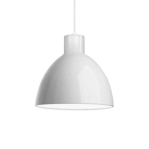 Kuzco Chroma 12in LED Pendant | Modern Warm Brass and White Acrylic | Kitchen Island & Dining Room | 11.75 x 10.5 in | Model PD1712-WG