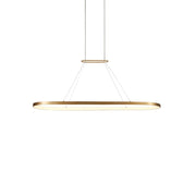 Kuzco Eerie 47in LED Pendant | Industrial Antique Brass Aluminum and White Acrylic Diffuser | Kitchen Island & Dining Room | Model PD19347-AN