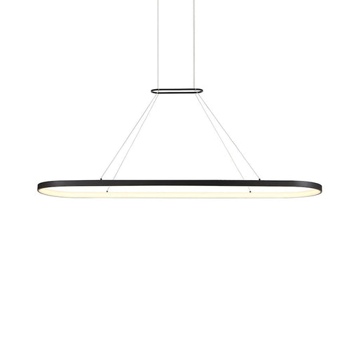 Kuzco Eerie 59in LED Linear Pendant | Black and White Acrylic Diffuser | Kitchen Island & Living Room | 59 x 14.25 x 1.12 in | Model PD19359-BK