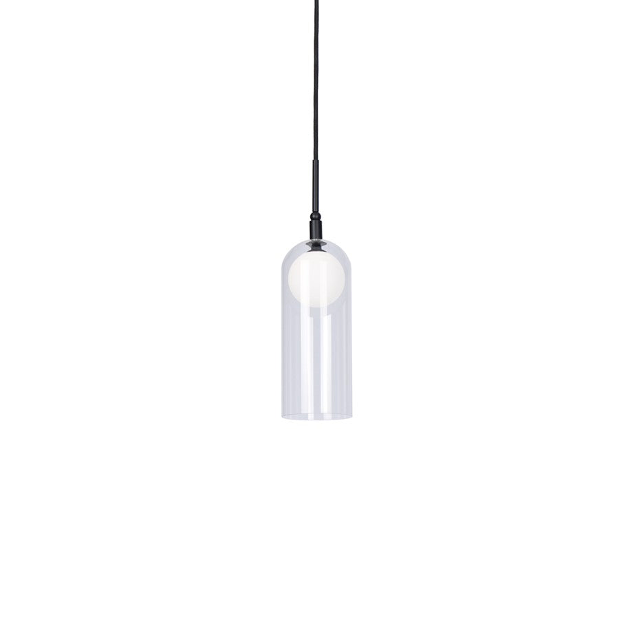 Kuzco Stylo 4"LED Pendant, Black/Glass Glass Shade - PD19804-BK-UNV