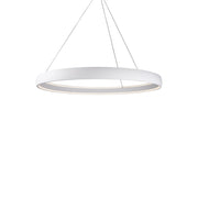 Kuzco Halo 53in LED Pendant | Modern White and White Acrylic Diffuser | Living Room & Dining Room | 10500lm 3000K 90CRI Dimmable | Model PD22753-WH