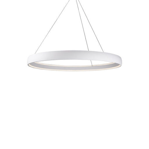 Kuzco Halo 53in LED Pendant | Modern White and White Acrylic Diffuser | Living Room & Dining Room | 10500lm 3000K 90CRI Dimmable | Model PD22753-WH