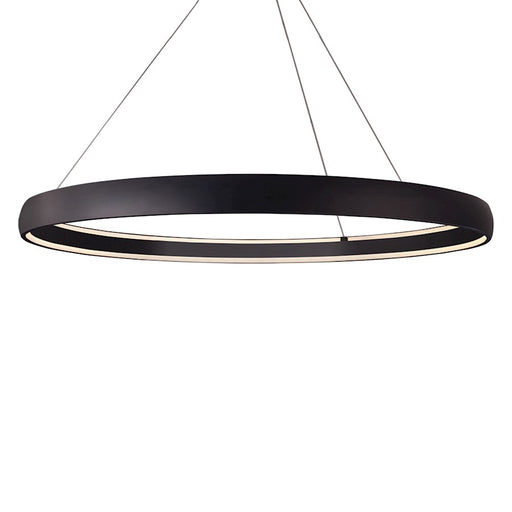 Kuzco Halo 72in LED Pendant | Black and White Acrylic Diffuser | Open-Concept Living & Dining | 4 x 71 in | Model PD22772-BK