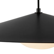 Kuzco Cruz 24in LED Pendant | Black and White Metal with Opal Glass Shade | Dining Room & Kitchen Island | 24 Dia x 6.62 in | Model PD22824-BK-WH