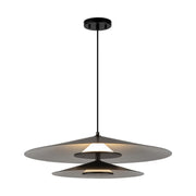 Kuzco Cruz 24in LED Pendant | Black/White Metal and Frosted Acrylic Diffuser | Dining Room & Kitchen Island | 2600lm 3000K | Model PD22907-BK-WH