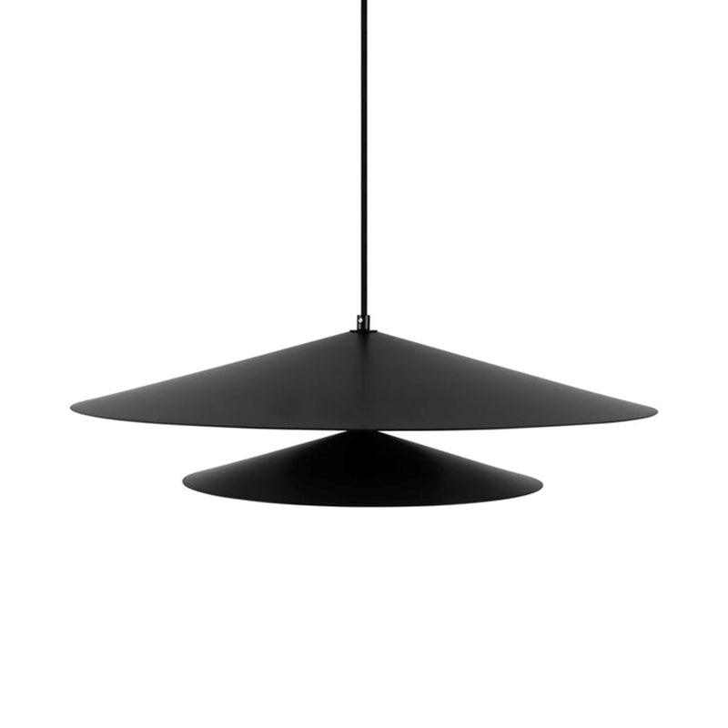 Kuzco Cruz 24in LED Pendant | Black/White Metal and Frosted Acrylic Diffuser | Dining Room & Kitchen Island | 2600lm 3000K | Model PD22907-BK-WH