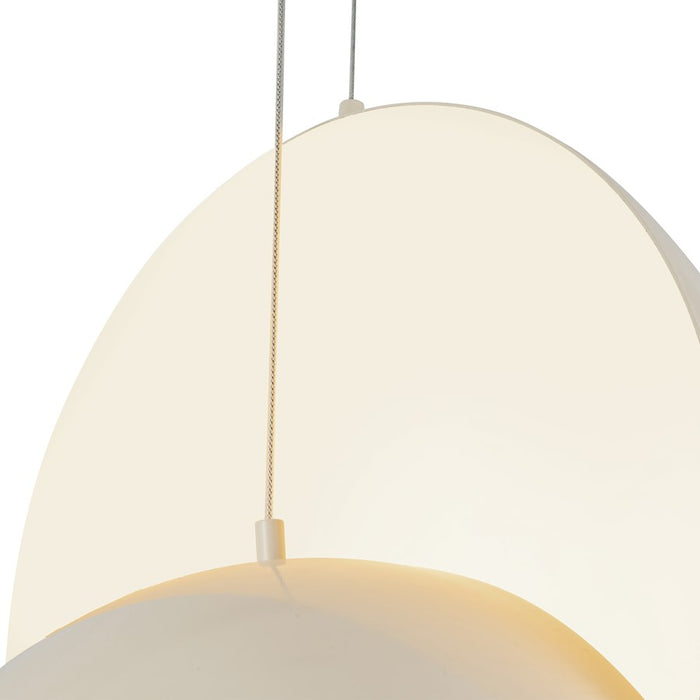 Kuzco Void 24" Pearl White Dimmable LED Pendant, Pearl White