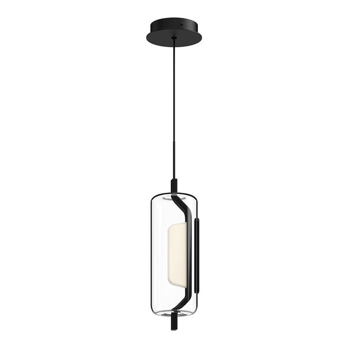 Kuzco Hilo 5"LED Pendant, Black/Clear Glass Shade - PD28515-BK-UNV