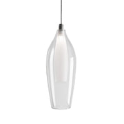 Kuzco Victoria 4in 1-Light LED Pendant | Chrome and Opal Clear Glass | Kitchen Island & Dining Room | 11 x 4 in | Model PD3004