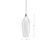 Kuzco Victoria 4in 1-Light LED Pendant | Chrome and Opal Clear Glass | Kitchen Island & Dining Room | 11 x 4 in | Model PD3004