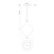 Kuzco Victoria 7in 1-Light LED Pendant | Modern Chrome and Opal Glass | Kitchen Island & Dining Room | 9 x 7 in | Model PD3007
