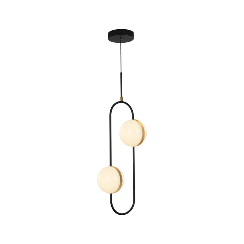 Kuzco Tagliato 2 HeadLED Pendant, Matte Black/Brushed Gold - PD302002MBBG-UNV