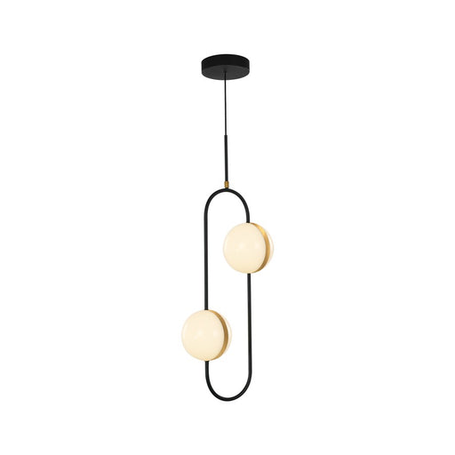 Kuzco Tagliato 2 HeadLED Pendant, Matte Black/Brushed Gold - PD302002MBBG-UNV