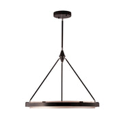 Kuzco Duo 32in LED Pendant | Modern Classic Black and Silver Shimmer Aluminum | Kitchen Island & Dining Room | 31.25 x 26.62 in | Model PD302732CBSS