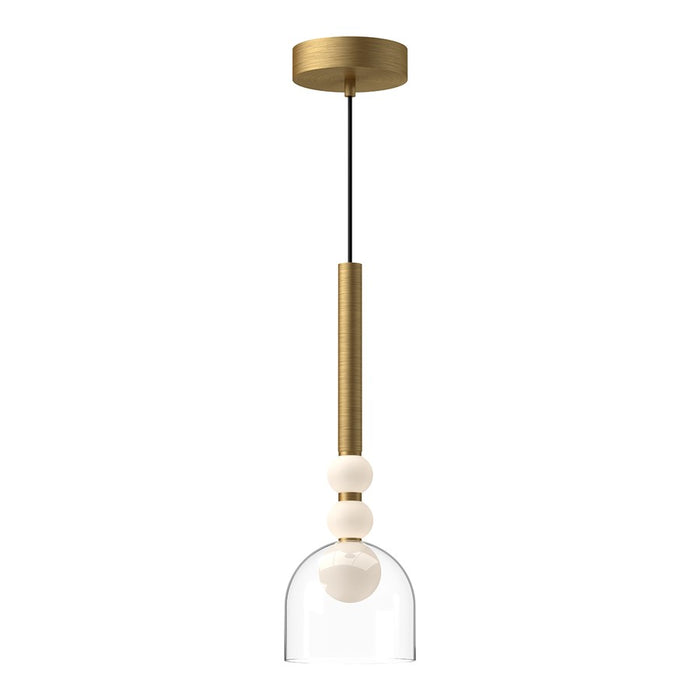 Kuzco Rise 6"LED 17" Pendant, 13W, Brushed Gold/Clear - PD30505-BG-CL-UNV