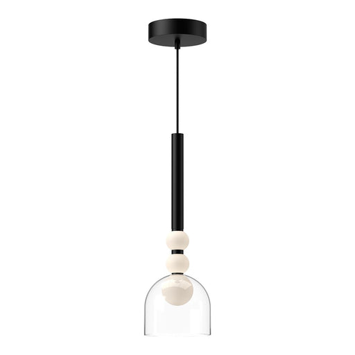 Kuzco Rise 6"LED Pendant, Black/Clear - PD30505-BK-CL-UNV