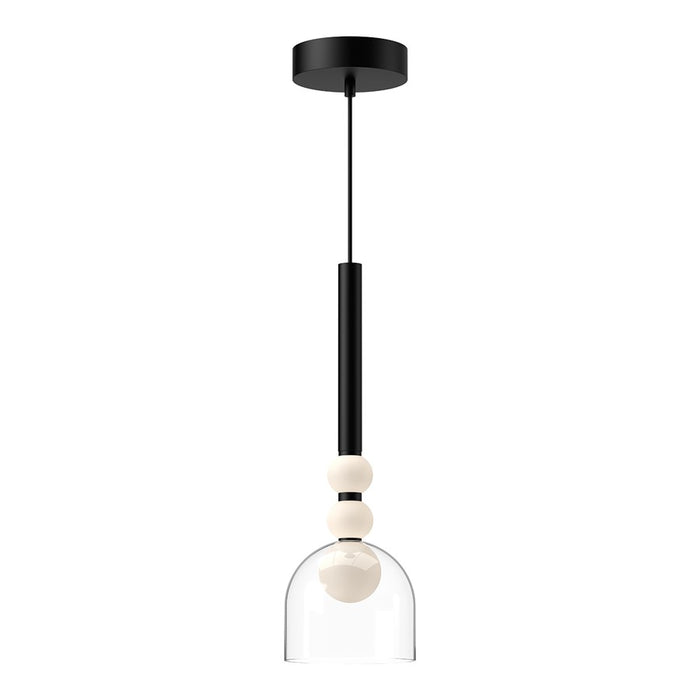 Kuzco Rise 6"LED Pendant, Black/Clear - PD30505-BK-CL-UNV