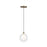 Kuzco Bolla 6" Pendant, Brushed Gold/Clear Glass - PD3106-BG