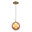Kuzco Bolla 6" Gold Dimmable LED Pendant, Brushed Gold/Copper