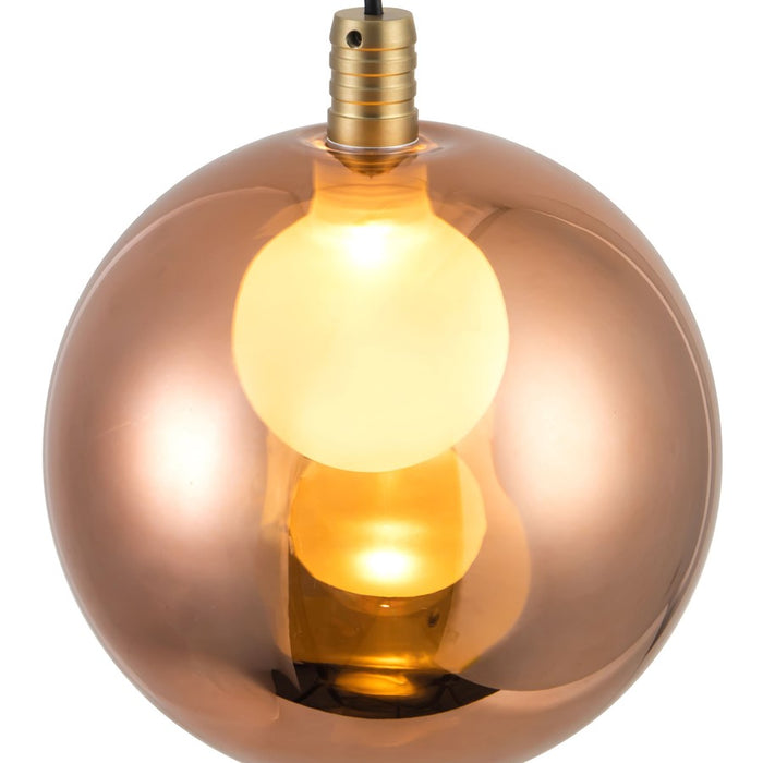 Kuzco Bolla 6" Gold Dimmable LED Pendant, Brushed Gold/Copper