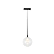 Kuzco Bolla 6" Pendant, Black/Clear Glass - PD3106-BK