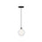 Kuzco Bolla 6" Pendant, Black/Clear Glass - PD3106-BK