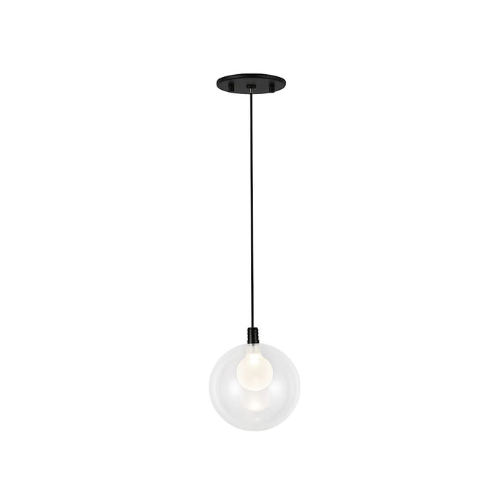 Kuzco Bolla 6" Pendant, Black/Clear Glass - PD3106-BK