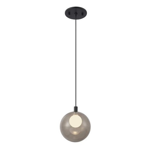 Kuzco Bolla 6" Black Dimmable LED Pendant, Black/Smoked