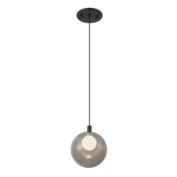 Kuzco Bolla 6" Black Dimmable LED Pendant, Black/Smoked
