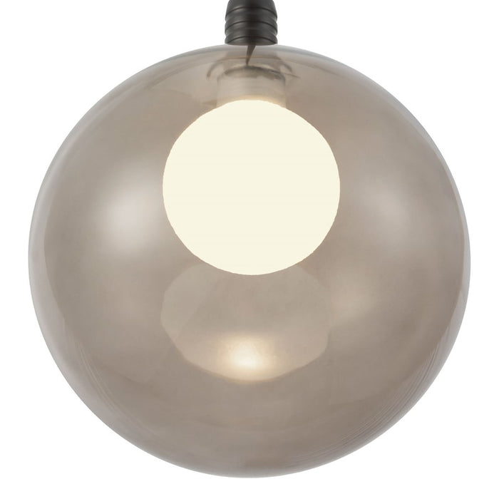 Kuzco Bolla 6" Black Dimmable LED Pendant, Black/Smoked
