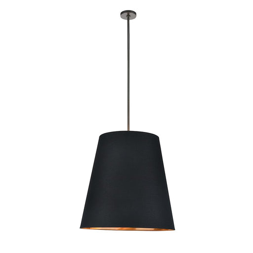 Kuzco Alora Calor 25in 3-Light Pendant | Black Linen and Urban Bronze | Dining Room & Living Room | 24.88 x 24.88 x 24.88 in | Model PD311025UBBG