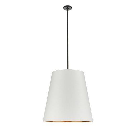 Kuzco Calor 25in 3-Light Pendant | Urban Bronze and White Linen with Gold Parchment | Dining Room & Kitchen Island | Model PD311025UBWG
