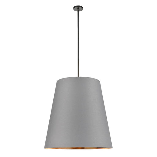 Kuzco Calor 30in 3-Light Pendant | Gray Linen with Gold Parchment and Urban Bronze | Dining Room & Kitchen Island | 30 x 30 in | Model PD311030UBGG