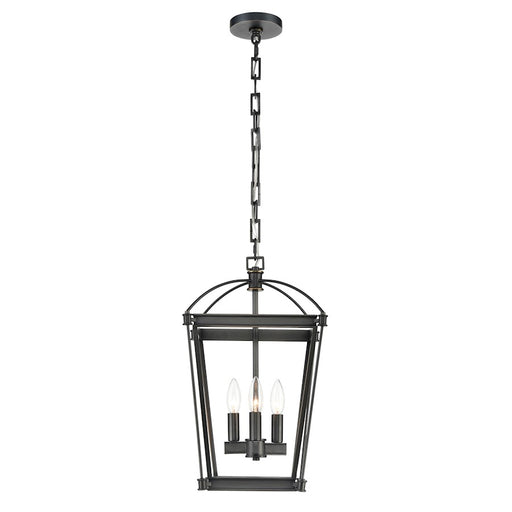 Kuzco Manor 12in 4-Light Pendant | Traditional Urban Bronze and Solid Brass | Dining Room & Foyer | 12 x 12 x 19 in | Model PD312212UB