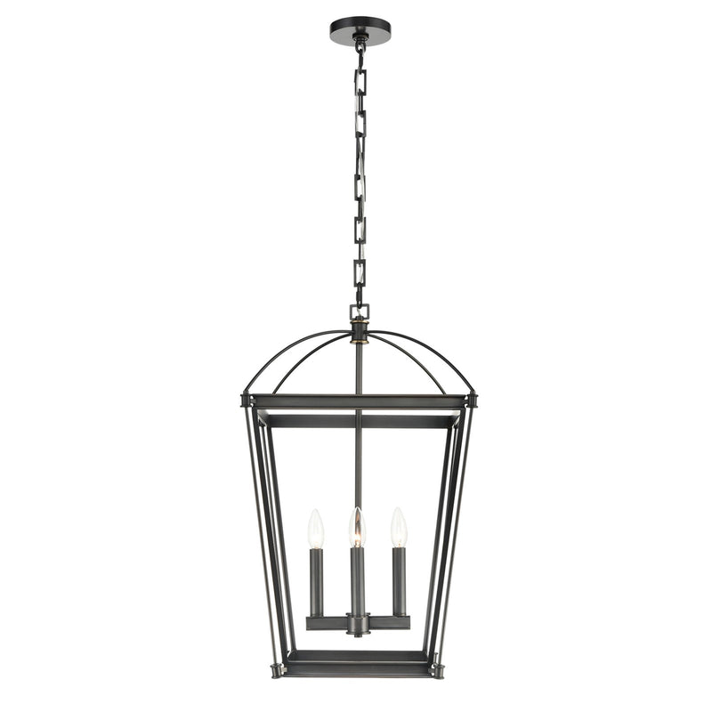 Kuzco Alora Manor 16in 4-Light Pendant | Urban Bronze and Solid Brass | Dining Room & Kitchen Island | 16.5 x 16.5 x 26.5 in | Model PD312217UB