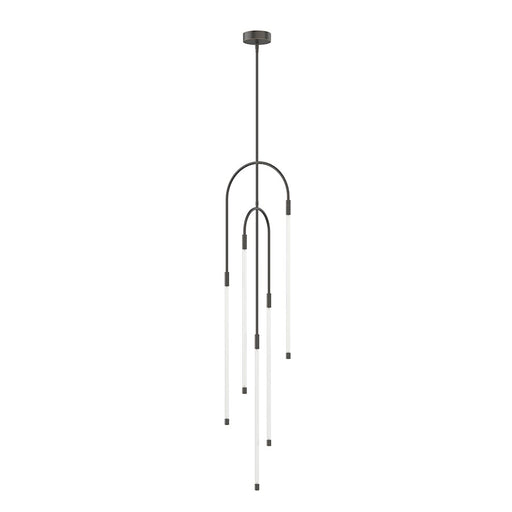 Kuzco Honour 12in 1-Light LED Pendant | Contemporary Urban Bronze and Clear Glass | Dining Room & Entryway | 12.88 x 0.88 x 56 in | Model PD317005UB